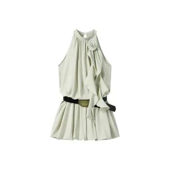 PAZZO Cinched Waist Sleeveless Dress Women's