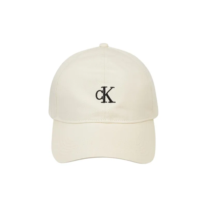 CALVIN KLEIN Cotton Baseball Caps Unisex White-1