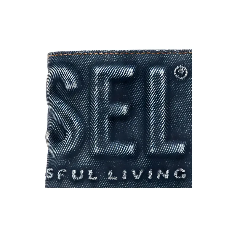 DIESEL Embossed-logo Denim Wallet-3