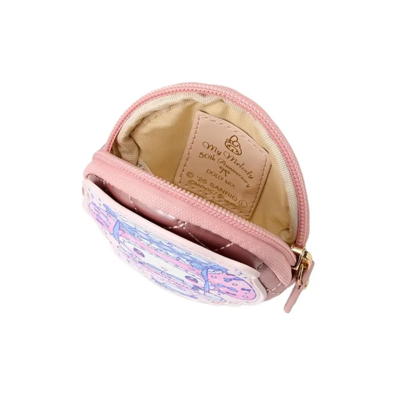Sanrio DOLLY MIX Collaboration PU Round Bag Coin Purse Women's Pink-2
