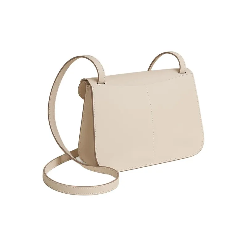 HERMES Halzan Swift Calfskin Portable Crossbody Bag, Shoulder Bag Mini Women's 21 Naturel Sable Light Tea Brown-2
