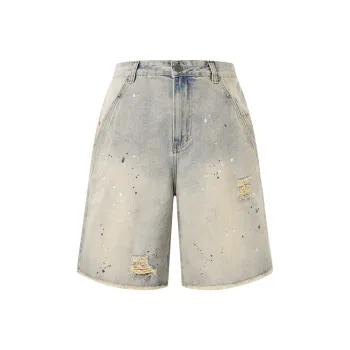CHINISM Denim Shorts Unisex Blue Denim