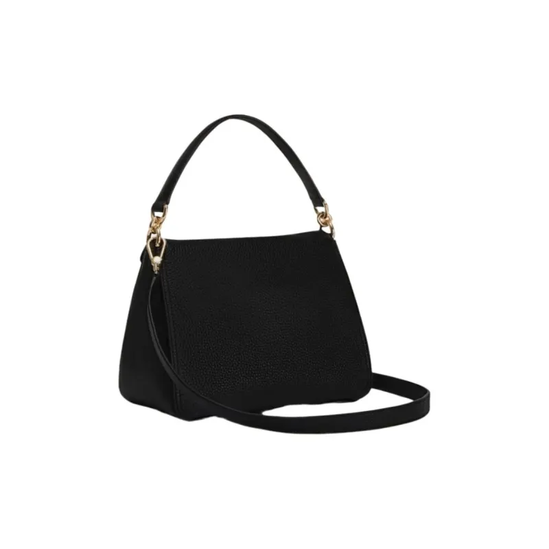 Furla Danae Cow Leather Tofu Bag, Shoulder Bag, Crossbody Bag, Handbag Trumpets Women's Black-2