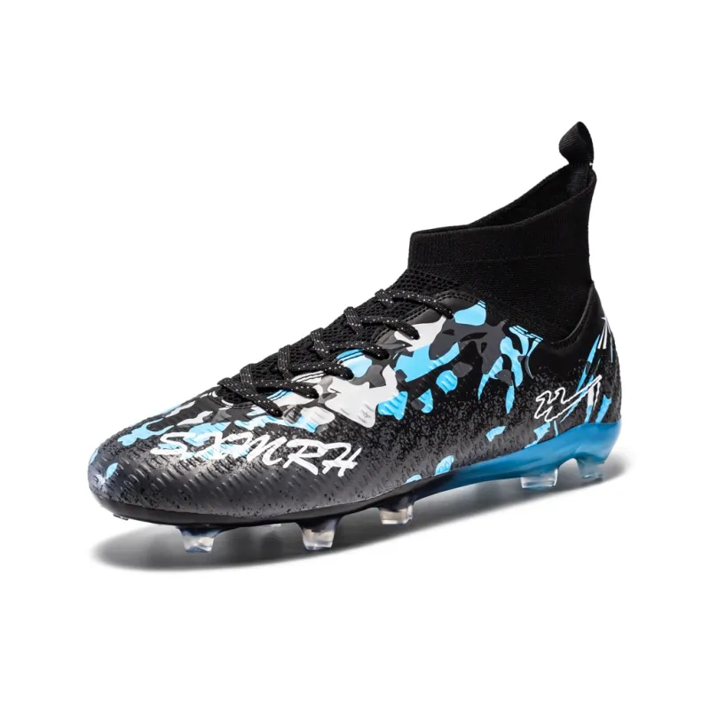 Binary FG Firm Ground Shock Absorbers With Slip Resistant And Abrasion Resistant Properties Soccer Shoes Unisex Black-1