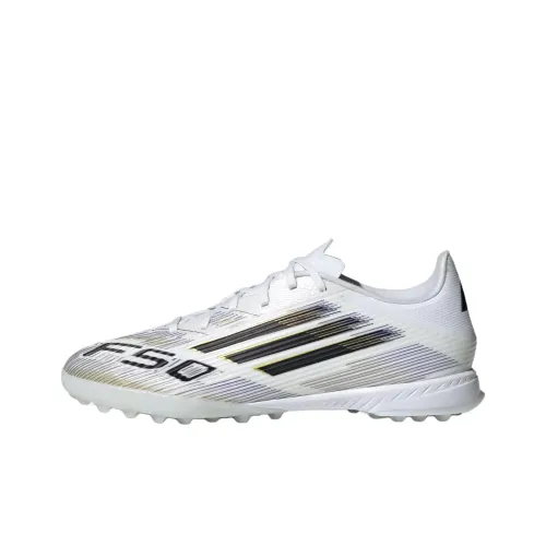 Adidas F50 League Anti Slip Wear Resistant Soccer Shoes Unisex White