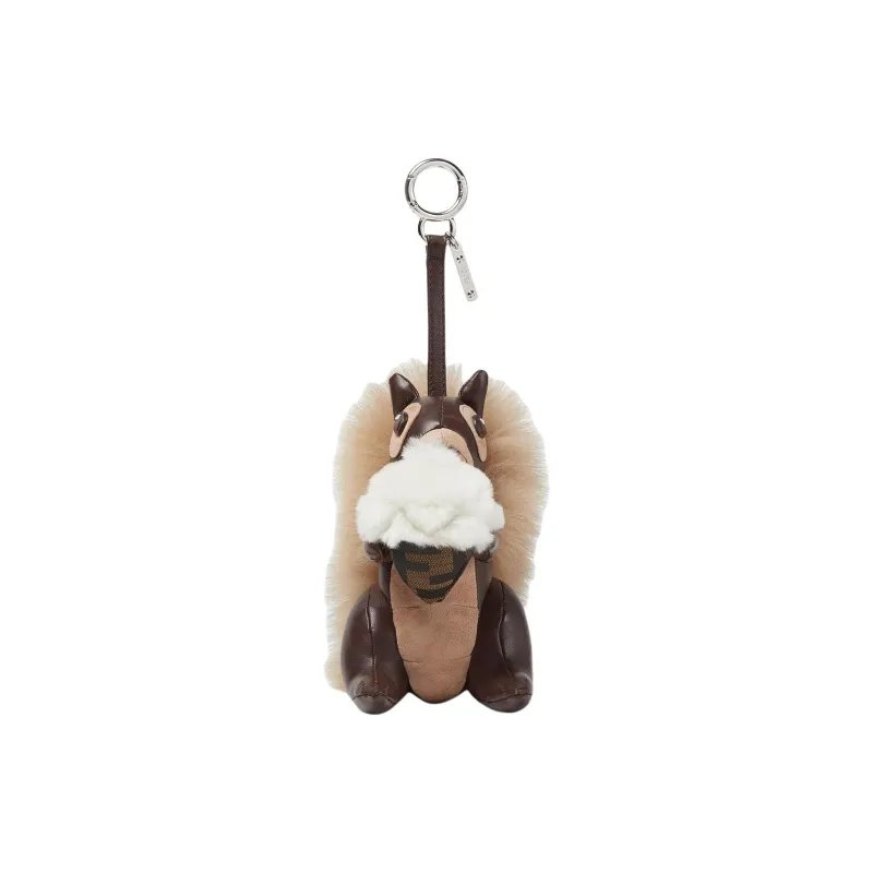 FENDI Brass, Fox Fur, Lambskin, Sheep Wool Pendants Kids' Brown-0