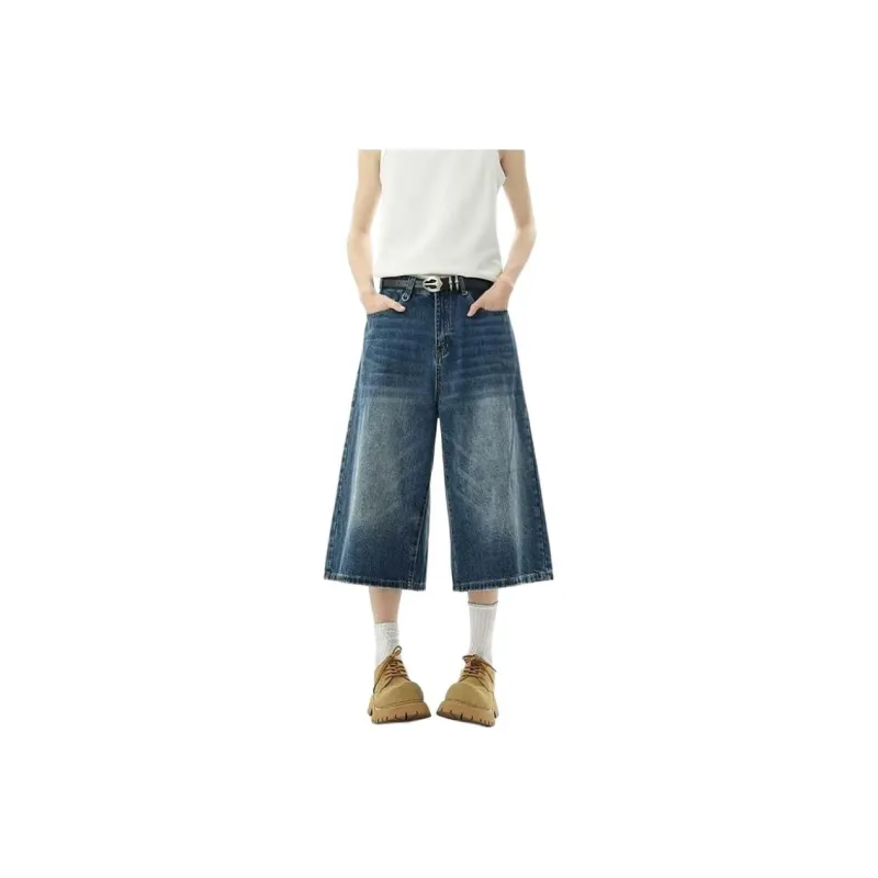 MGXEK Denim Shorts Unisex Black-8