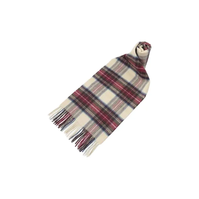 JOHNSTONS OF ELGIN 100% Cashmere Knit Scarves Women's Red-0