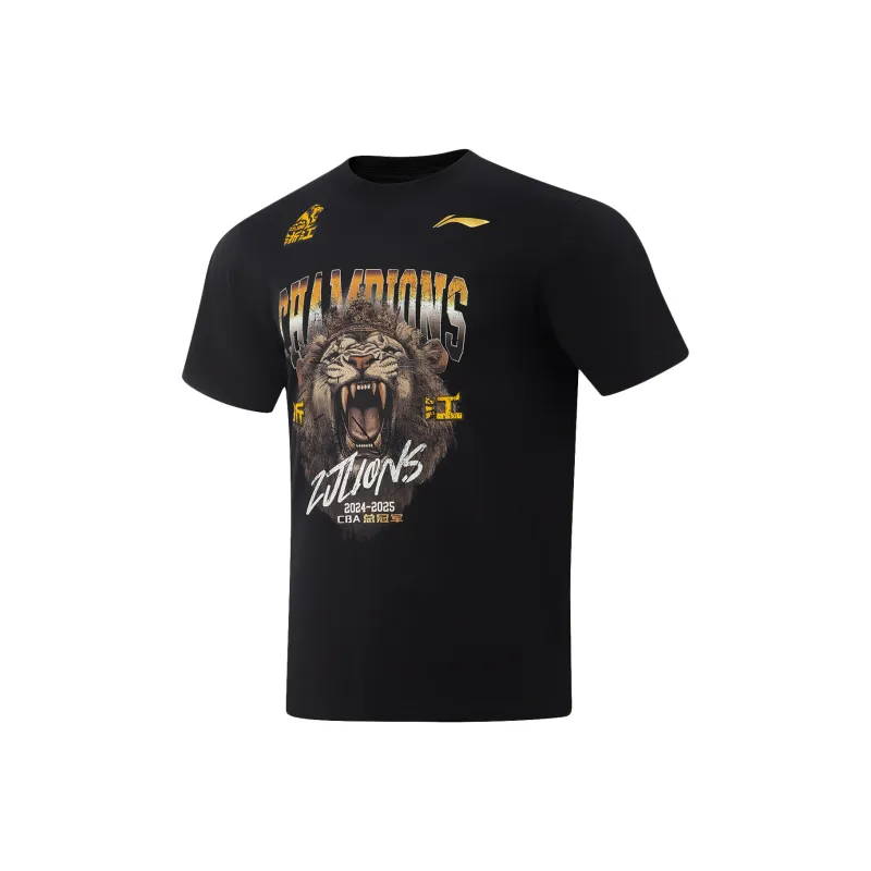 LiNing CBA Collection T Shirt Men's Black-0