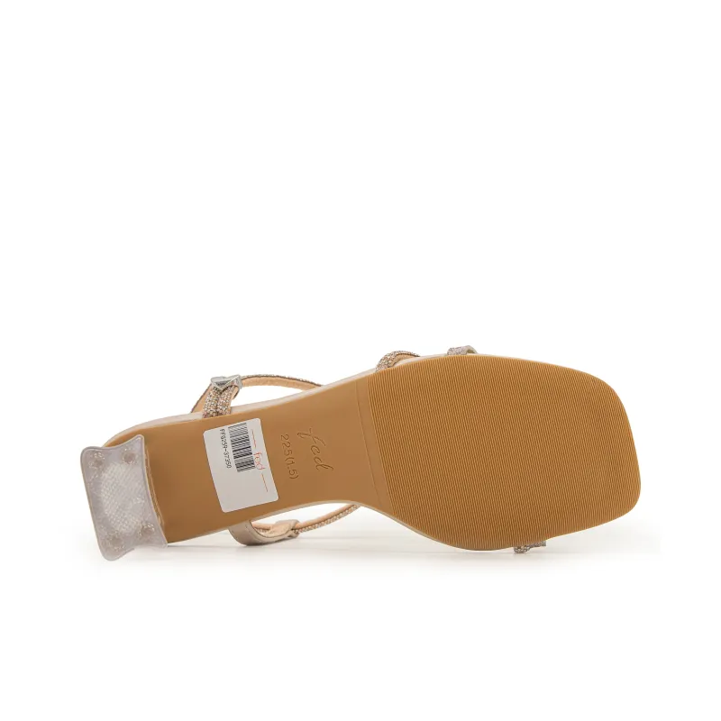 FED One Strap Sandals Women's Champagne-5
