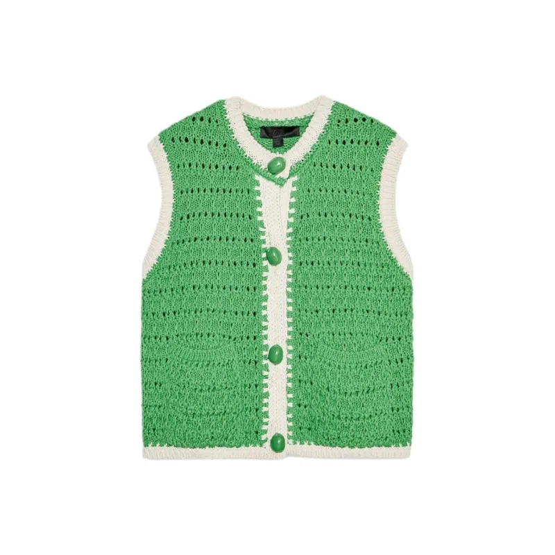 ZARA Tank Tops Women's Green-0