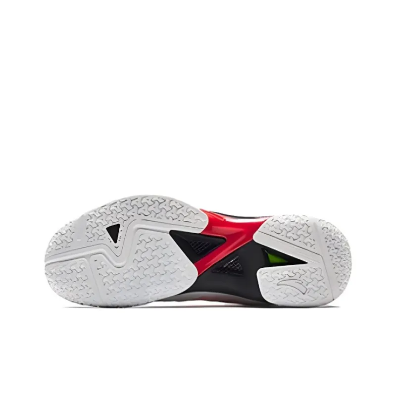 Anta Anti-Slip And Wear-Resistant Coverage Low-Top Badminton Shoes Men's White Red Black-4