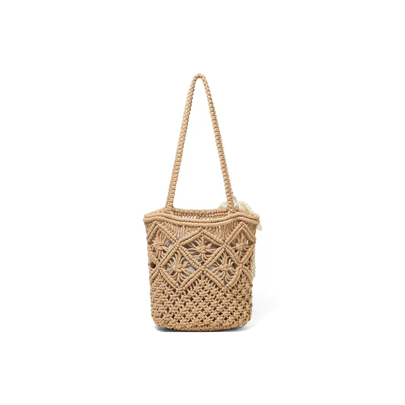 PT'SON Fabric Underarm Shoulder Bag Regular Women's Khaki/Ecru-4