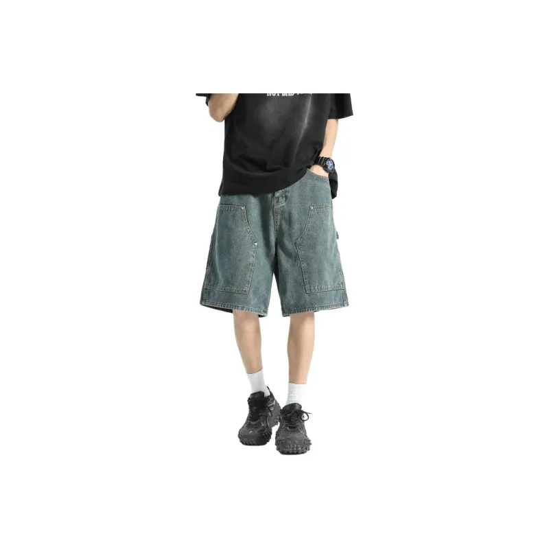 CLOR Denim Shorts Unisex Dark Blue-0