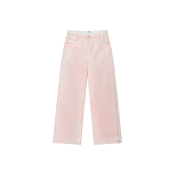 WULISHAONIAN Jeans Unisex Light Pink