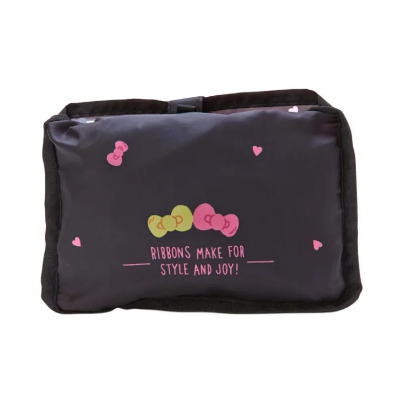 Sanrio Hello Kitty Polyester Tote Bag, Shopping Bag, Handbag Medium Size Women's Black-2