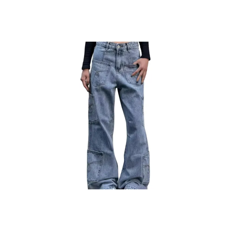 OG96 LAB Jeans Unisex Multi Pocket Urban Techwear 💞 Blue 💞-0