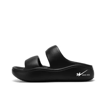 Binary EVA Cut Out Quick Dry Slip Resistant Slide Slippers Women's Black