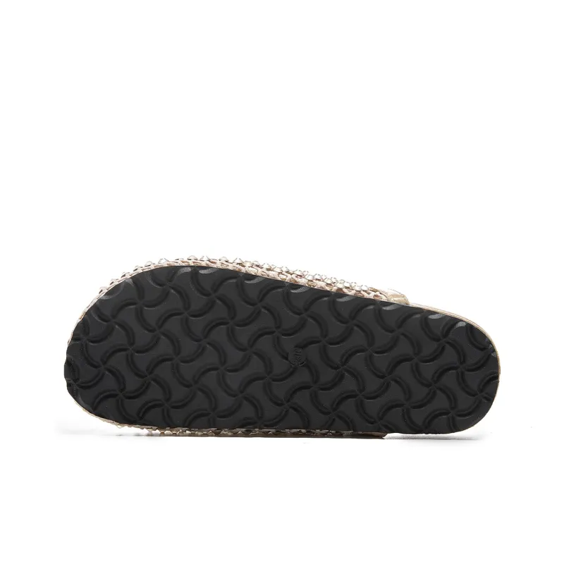 La Chapelle Abrasion Resistant Closed Toe Slippers Women's Gold-5