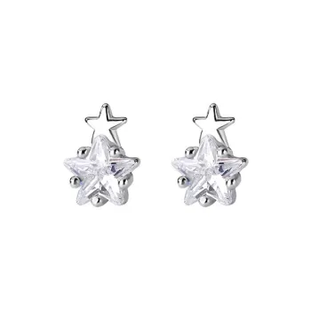 CENTURY&KINDLE S925 Silver Stud Earrings Women's