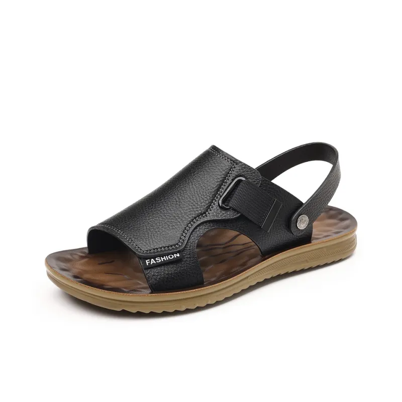 EGCHI Beach Sandals Men Gray/Brown/Black-14