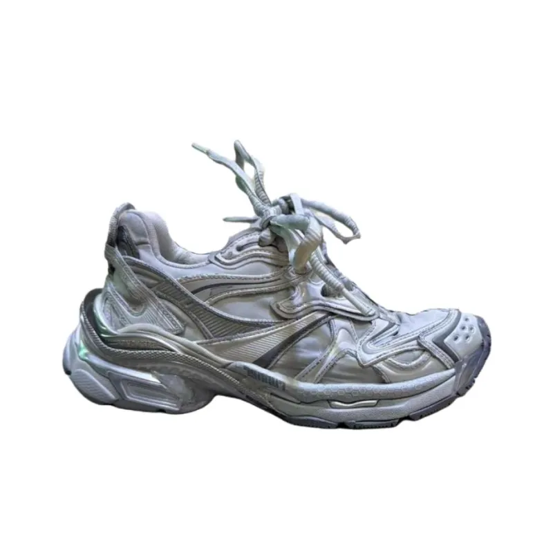 Balenciaga Runner2.0 Low Top Chunky Sneakers Women's Gray Silver-1