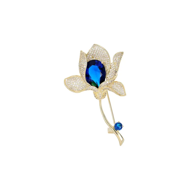 VIOLET Synthetic Cubic Zirconia Brooches Women's-0