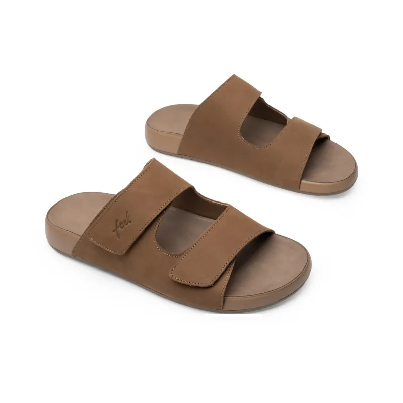 FED Slide Slippers Men Black/Khaki-10