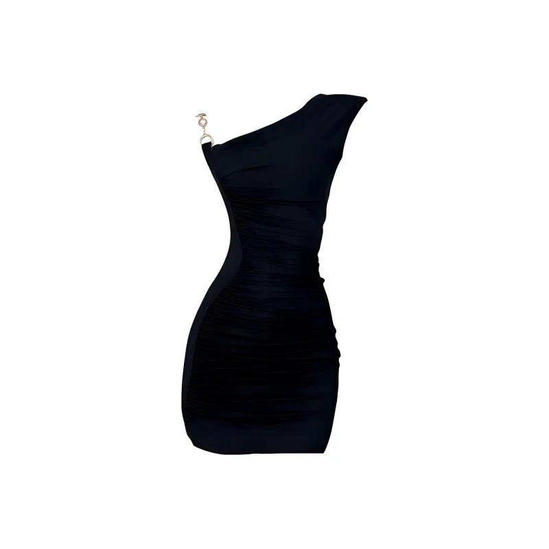 IQC Sleeveless Dresses Women's Black-0