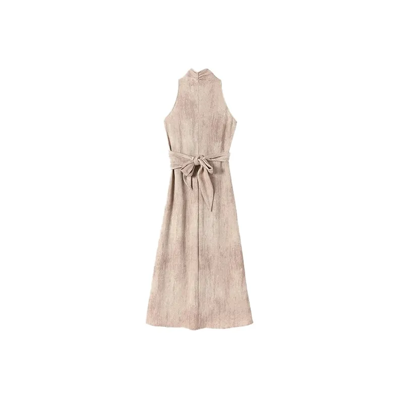 PAZZO Sleeveless Dresses Women's Beige Brown-1