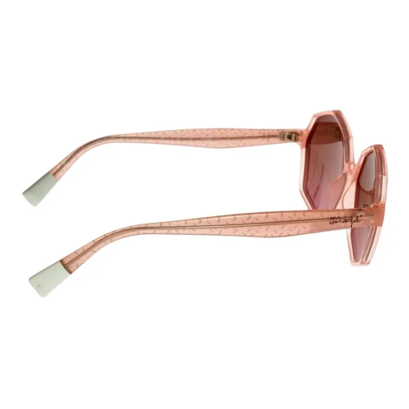 Mr Wonderful Acetate Irregular Shape Sunglasses Women's Brown-2