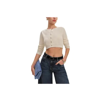 REFORMATION Janie Cashmere Crew Cardigan Knitwear Women's