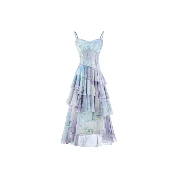 FLIM Slip Dresses Women's Floral Purple