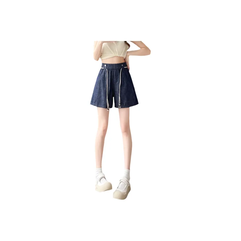 SITOL Denim Shorts Women's Dark Blue-0