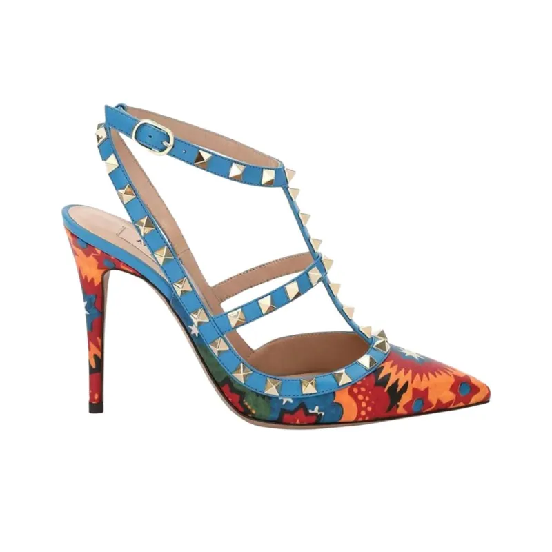 Valentino Slim Heel High Heels Women's Multicolor-1