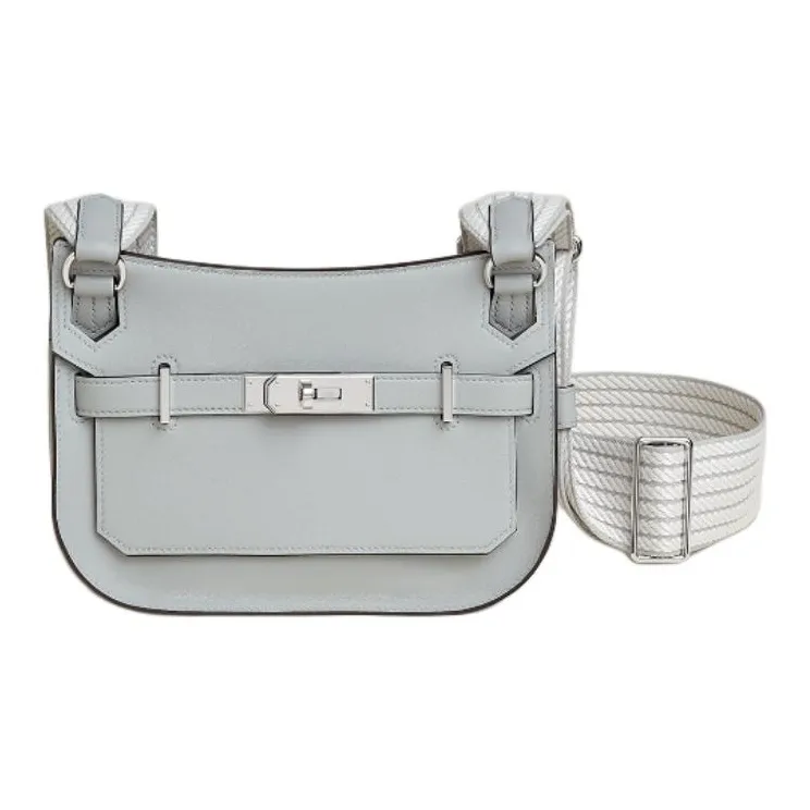 HERMES Jypsiere Swift Calfskin Shoulder Bag Regular Women's Glacier Blue-0