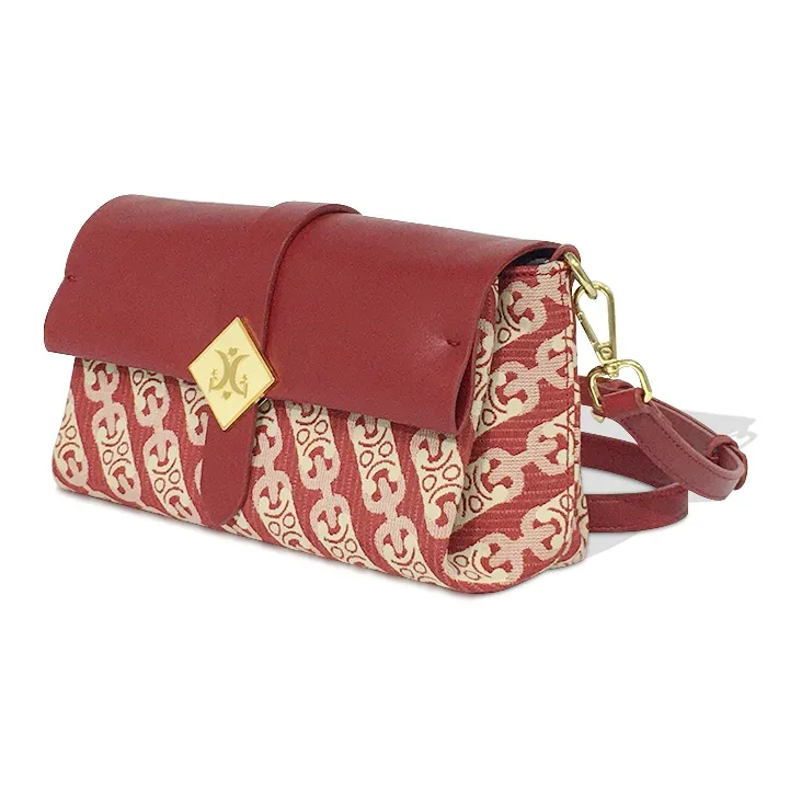 MACK JODAER Synthetic Leather Shoulder Bag Women's Burgundy-2