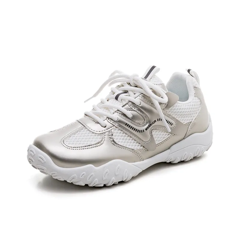 Warrior Slip Resistant And Breathable Low Top Casual Shoes Women's Champagne Gold Beige-1