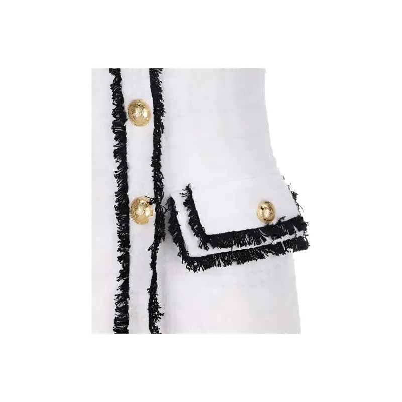 BALMAIN Sleeveless Dress Women's White-4