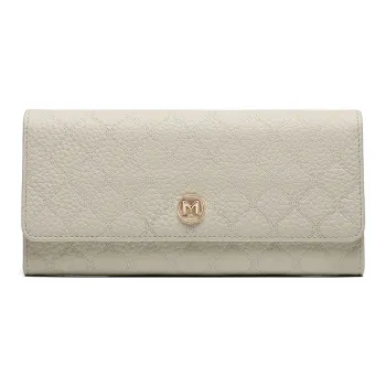 MEXICAN Cow Leather Wallet Women's Ecru/Pink/Black