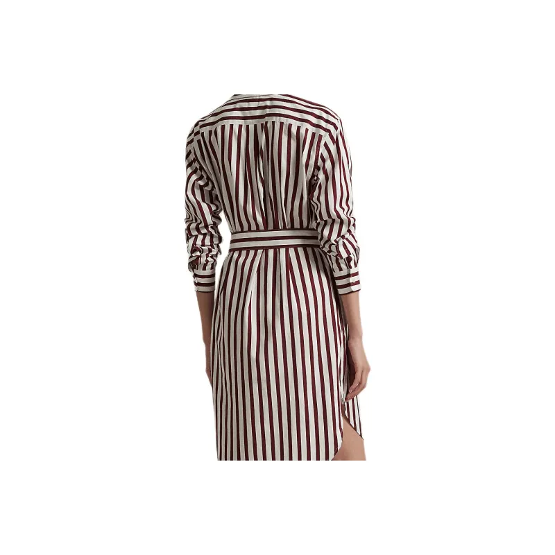 Polo Ralph Lauren Long-Sleeved Dresses Women's Red White-4