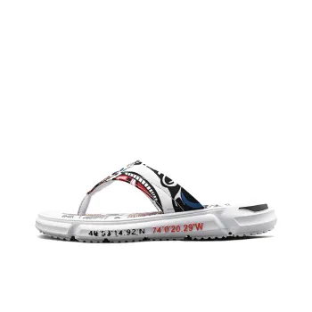 Shiozawa Rubber Sole Stitching Quick Dry Flip Flops Men's White