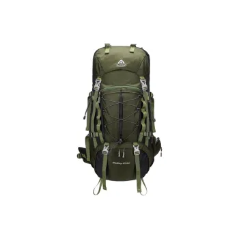 AIONE Mountaineering Bag Outdoor Bag PU 50L Army Green Unisex