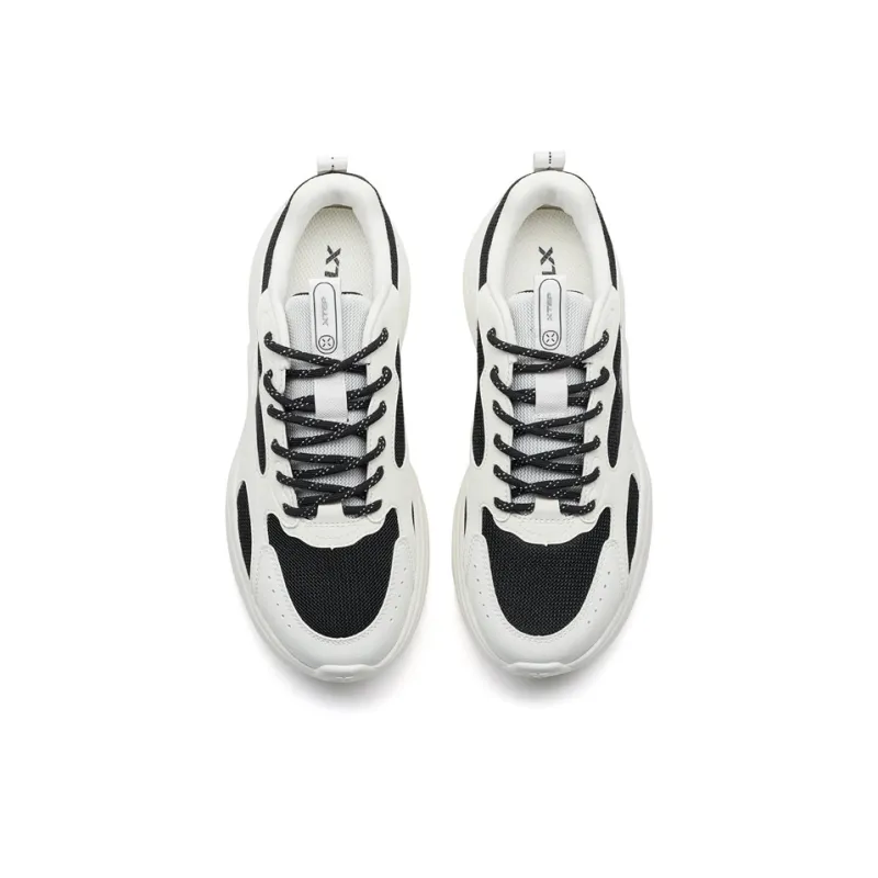 XTEP Lightweight And Wear resistant Low Top Casual Shoes Women's Canvas White/Black-3