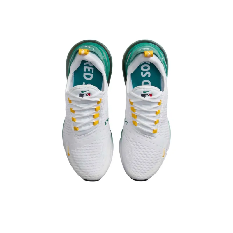 Nike Air Max 270 Anti Slip Wear Resistant Low Top Running Shoes Unisex White Green-3
