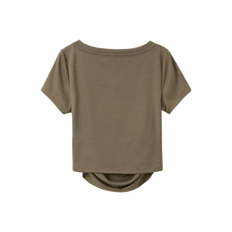 3COLOUR T Shirts Women's Hazelnut Brown-1