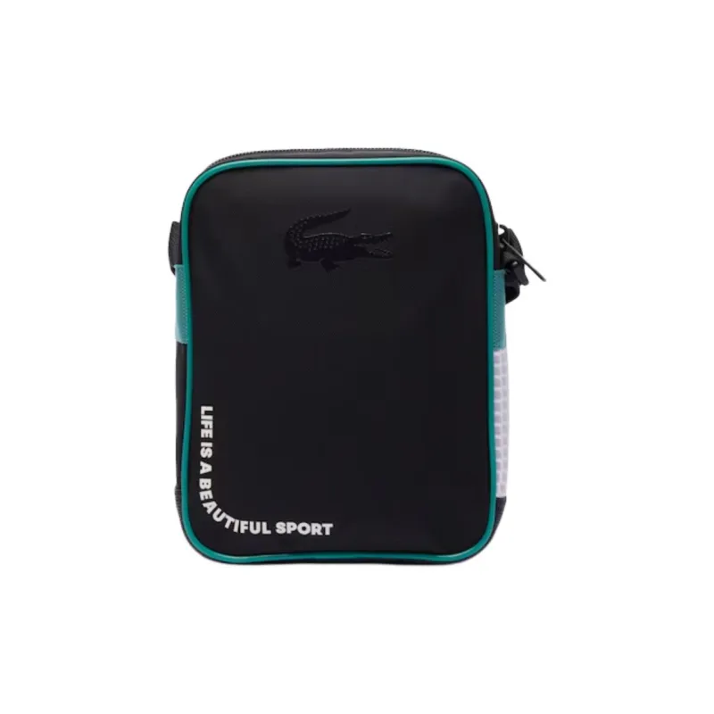 LACOSTE Nylon Shoulder Bag, Crossbody Bag Men's Multicolor-2