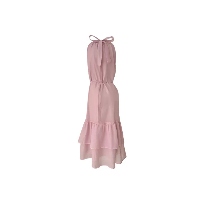 FLIM Sleeveless Dresses Women's Purple Pink-1