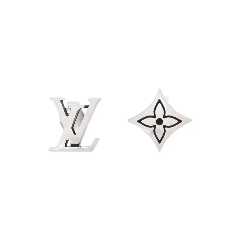 LOUIS VUITTON   Stud Earrings Men's Silver-0