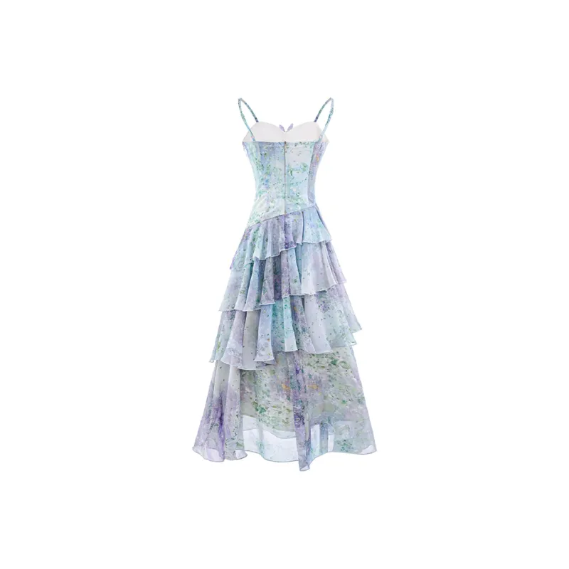 FLIM Slip Dresses Women's Floral Purple-1